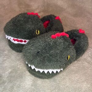 Fuzzy Dino slippers